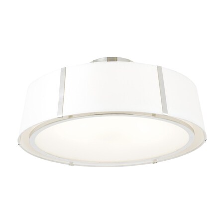 Crystorama Fulton 6 Light Polished Nickel Ceiling Mount FUL-907-PN_CEILING